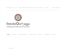 Tablet Screenshot of insideoutyoga.org